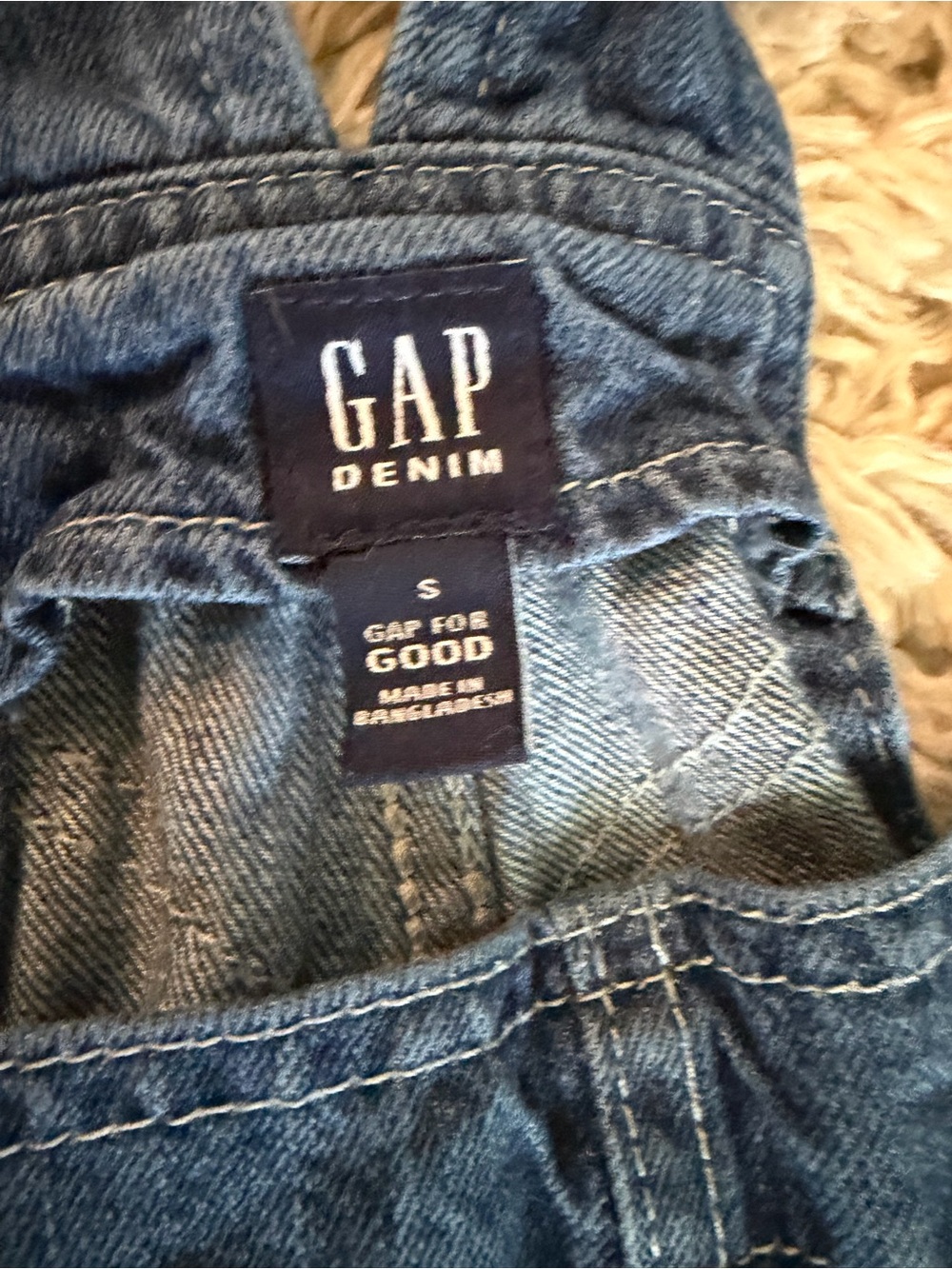 Gap Denim Women’s Small Blue Cotton Bib Overalls Adjustable Straps Relaxed Fit - Picture 2 of 5